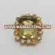 DEC10139 new fashion high quality square crystal metal rhinestone buttons for garment